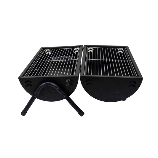 Gratar metalic, cilindric, cu 2 grile de gatit, negru / ZTS 8331