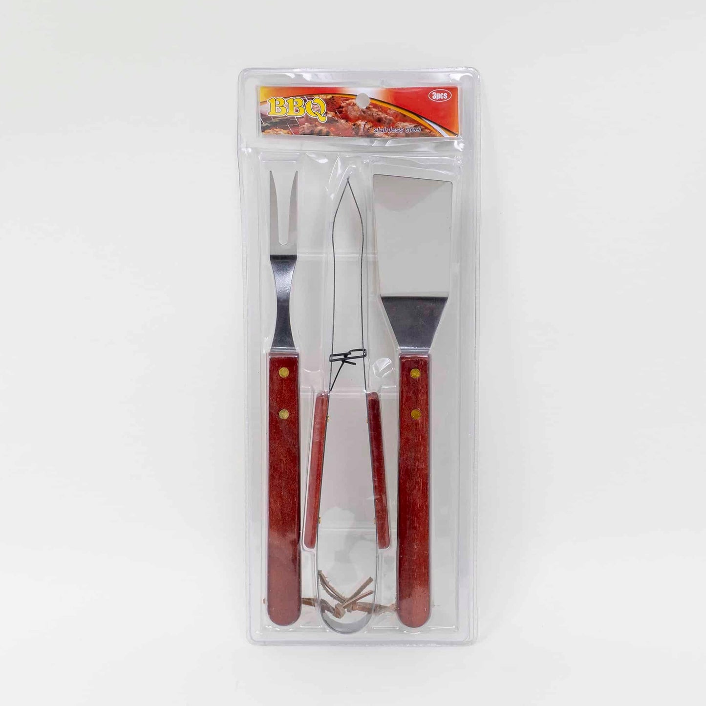 Set 3 piese pentru gratar cu maner din lemn Z-TOOLS / ZTS 8338 - 221.ro