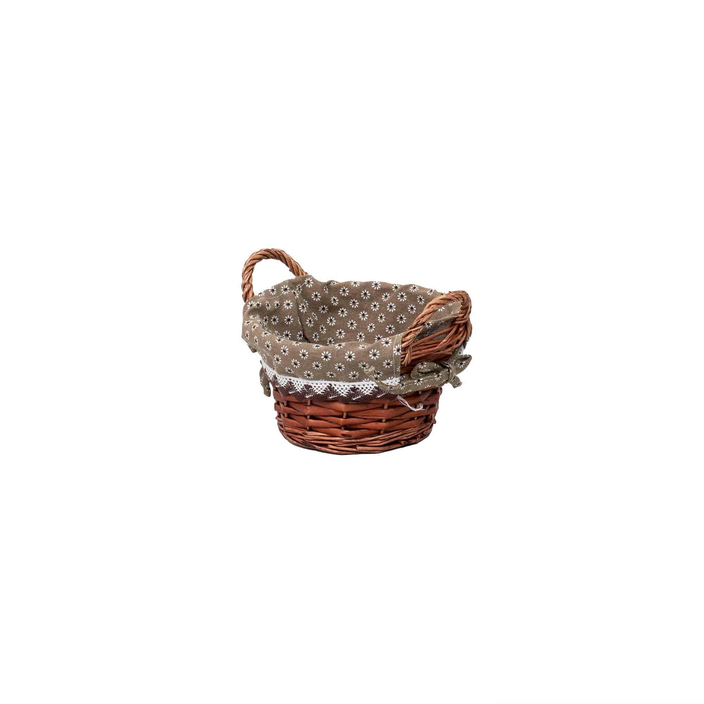 Set 3 cosuri de rachita rotunde, cu manere, maro inchis plus material textil / ZTS 8427 - 221.ro
