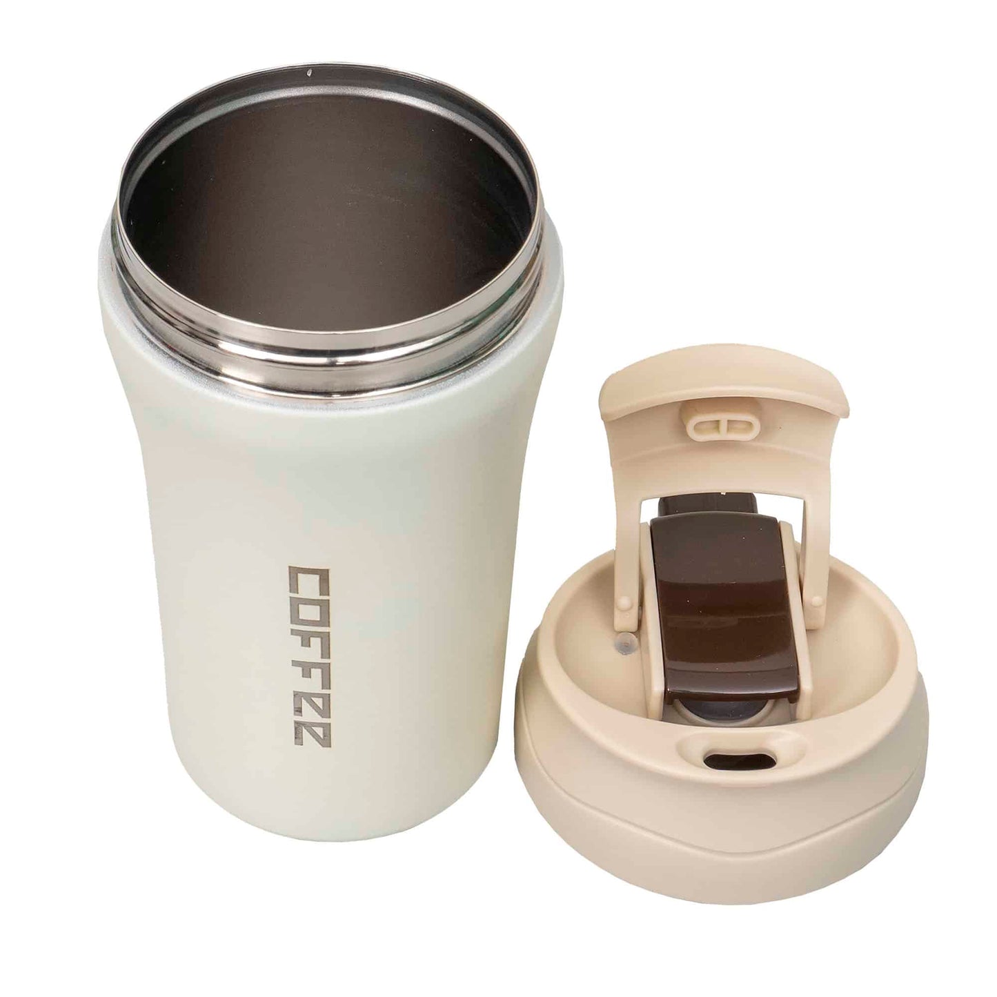 Termos interior inox, capacitate 400ml, inchidere ermetica si pai, alb / ZTS 8439