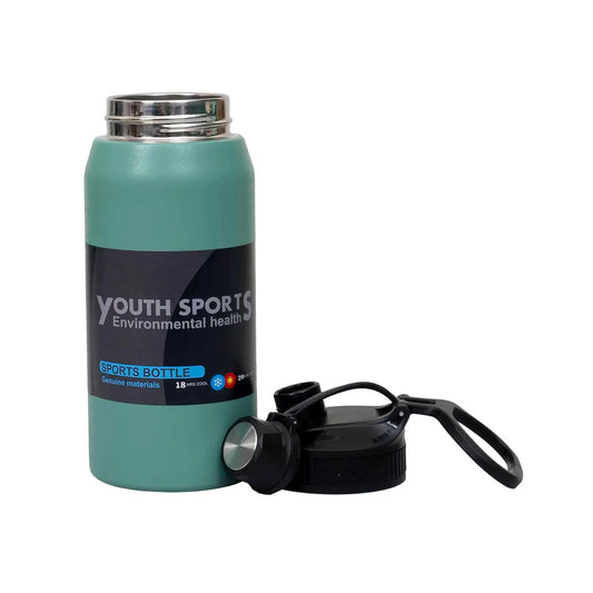 Termos YOUTH SPORTS, interior inox, capacitate 600ml, model sticla, verde / ZTS 8445 - 221.ro