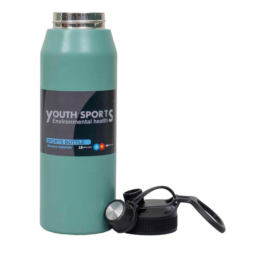 Termos YOUTH SPORTS, interior inox, capacitate 1L, model sticla, verde / ZTS 8446 - 221.ro