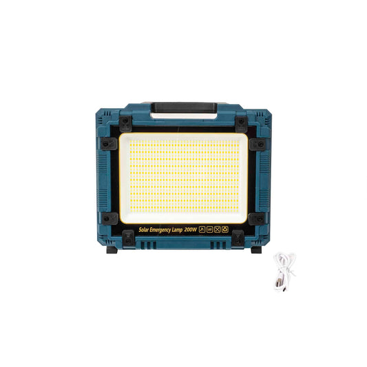 Proiector led cu incarcare solara si USB, 200W, panou incorporabil si detasabil Z-TOOLS / ZTS 8672 - 221.ro