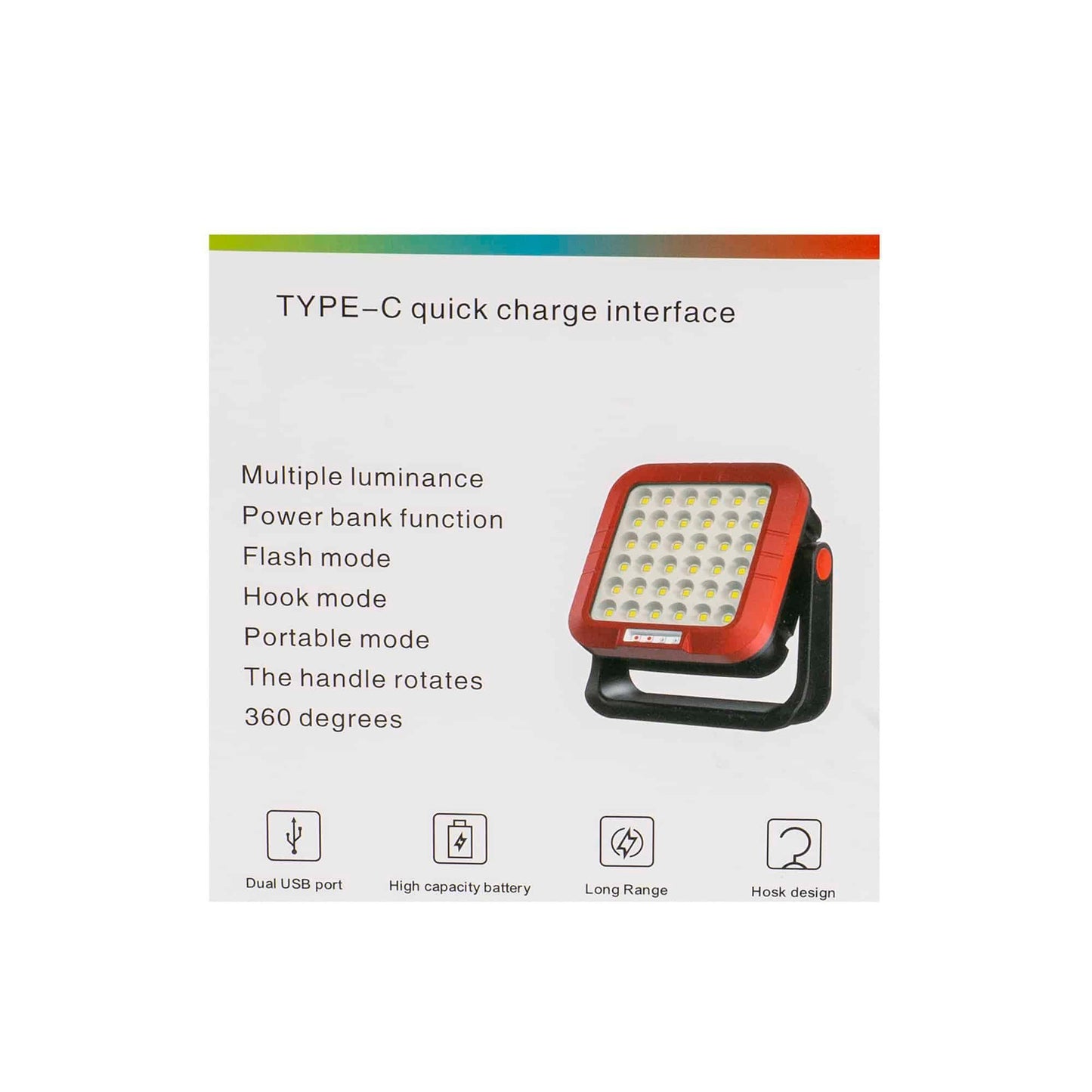Proiector portabil de mana, incarcare USB, 4 moduri de intensitate a luminii, rosu Z-TOOLS / ZTS 8690 - 221.ro
