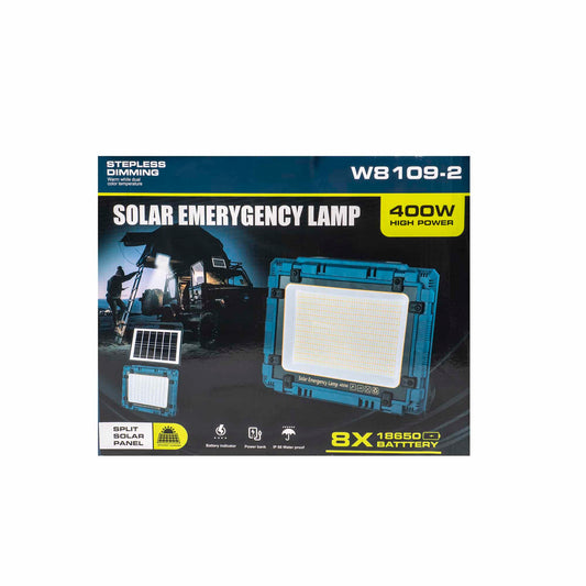 Proiector led cu incarcare solara si USB, 400W, panou incorporabil si detasabil Z-TOOLS / ZTS 8965 - 221.ro
