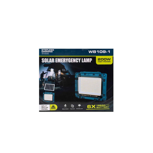 Proiector led cu incarcare solara si USB, 200W, panou incorporabil si detasabil Z-TOOLS / ZTS 8966 - 221.ro
