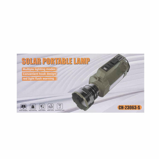 Lanterna de mana cu incarcare solara si USB, 6 moduri de intensitate a luminii Z-TOOLS / ZTS 8975 - 221.ro