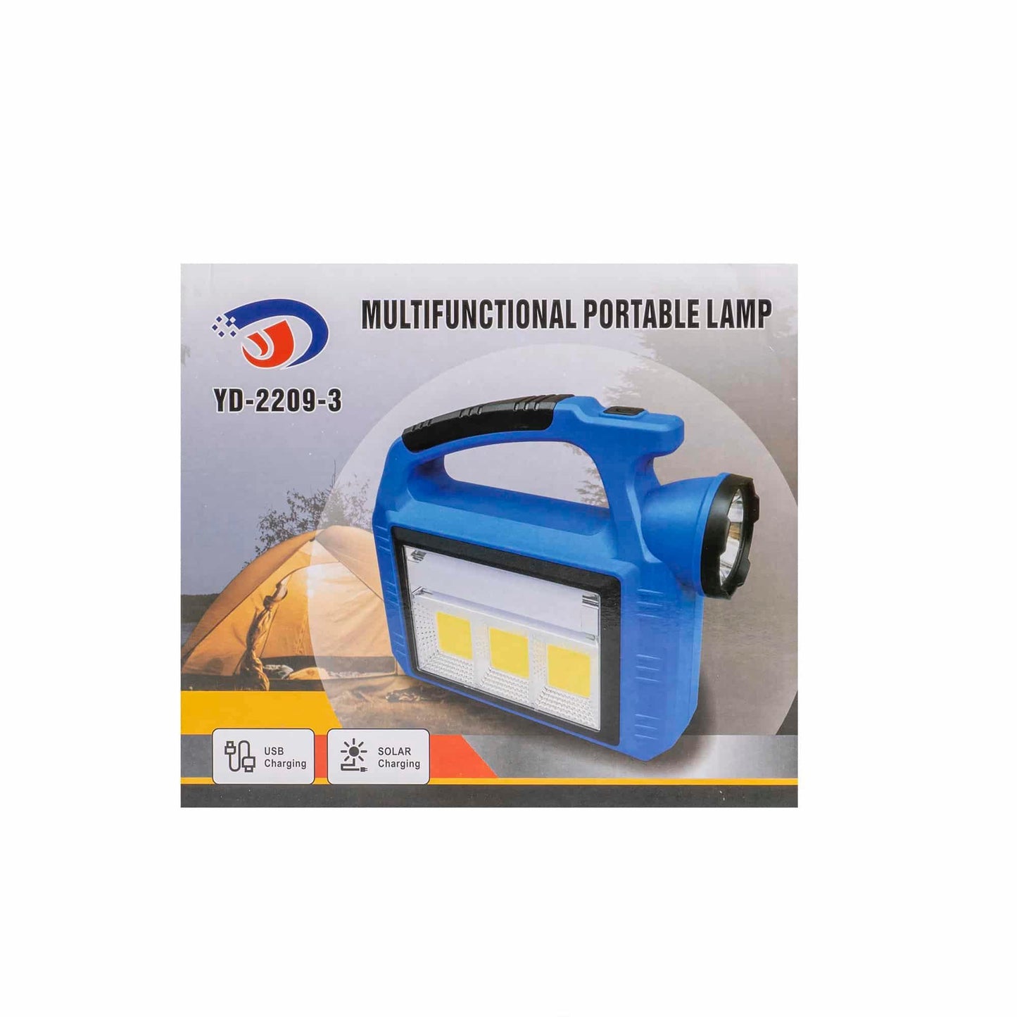 Lanterna de mana cu incarcare solara si USB, 3 moduri de intensitate a luminii, albastru Z-TOOLS / ZTS 8980 - 221.ro