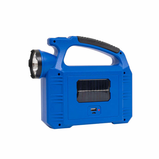 Lanterna de mana cu incarcare solara si USB, 3 moduri de intensitate a luminii, albastru Z-TOOLS / ZTS 8980 - 221.ro