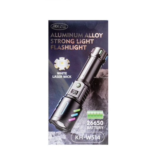 Lanterna de mana LED, 5 moduri de intensitate a luminii, USB, Z-TOOLS / ZTS 8997 - 221.ro