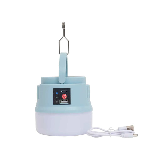 Lanterna LED camping, portabila, incarcare solara si USB, bleu Z-TOOLS / ZTS 9000 - 221.ro