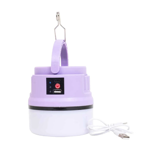 Lanterna LED camping, portabila, incarcare solara si USB, mov Z-TOOLS / ZTS 9001 - 221.ro