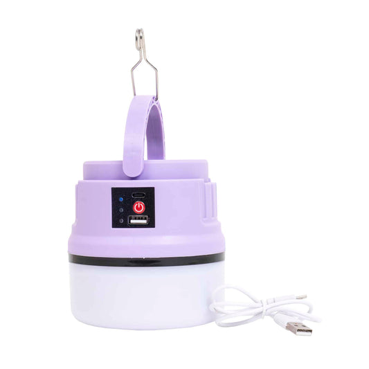 Lanterna LED camping, portabila, incarcare solara si USB, mov Z-TOOLS / ZTS 9001