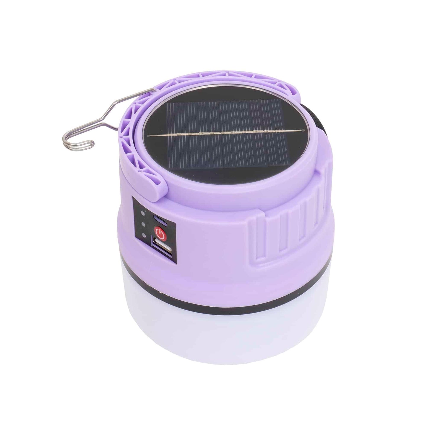Lanterna LED camping, portabila, incarcare solara si USB, mov Z-TOOLS / ZTS 9001 - 221.ro