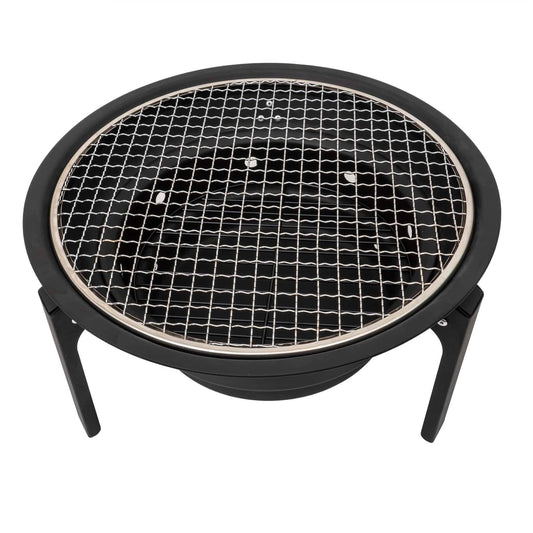 Gratar metalic pentru camping, pliabil, rotund, diametru 35cm Z-TOOLS / ZTS 9088 - 221.ro