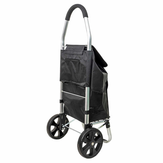 Carucior pentru cumparaturi, cadru metalic, maxim 25kg, negru Z-TOOLS / ZTS 9093 - 221.ro