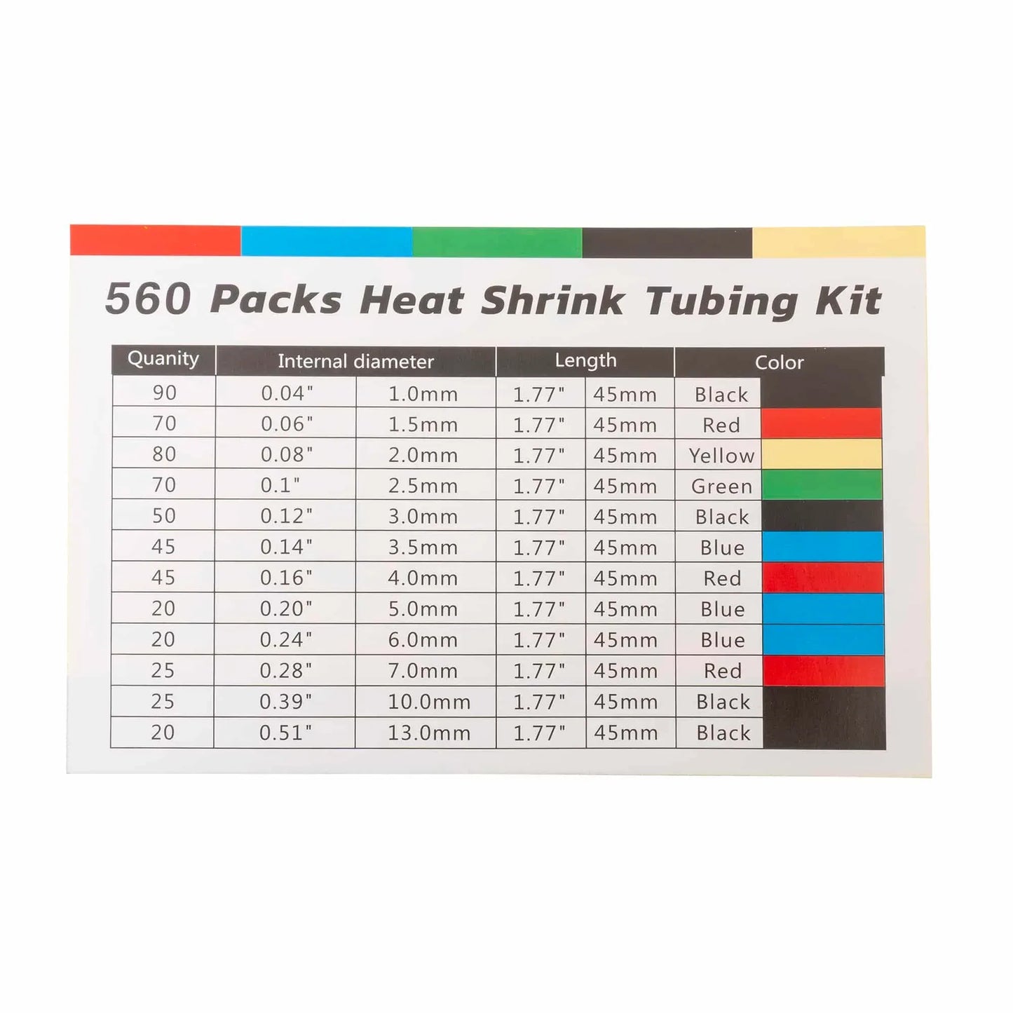Set de 560 tuburi termocontractabile Z-TOOLS / ZTS 9184 - 221.ro