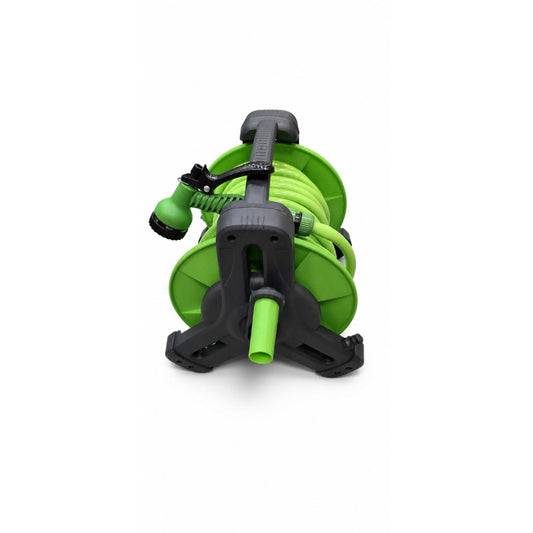 Furtun de gradina cu tambur si prindere perete, 20m, verde Z-TOOLS / ZTS2145