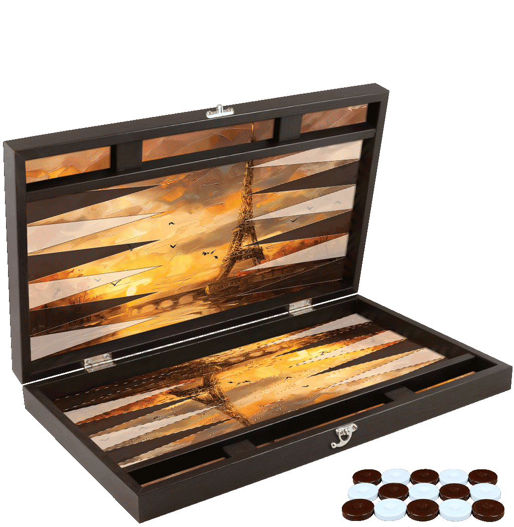 Joc de table din piele ecologica, model TURN EIFFE, Z-TOOLS / ZTS5512-6