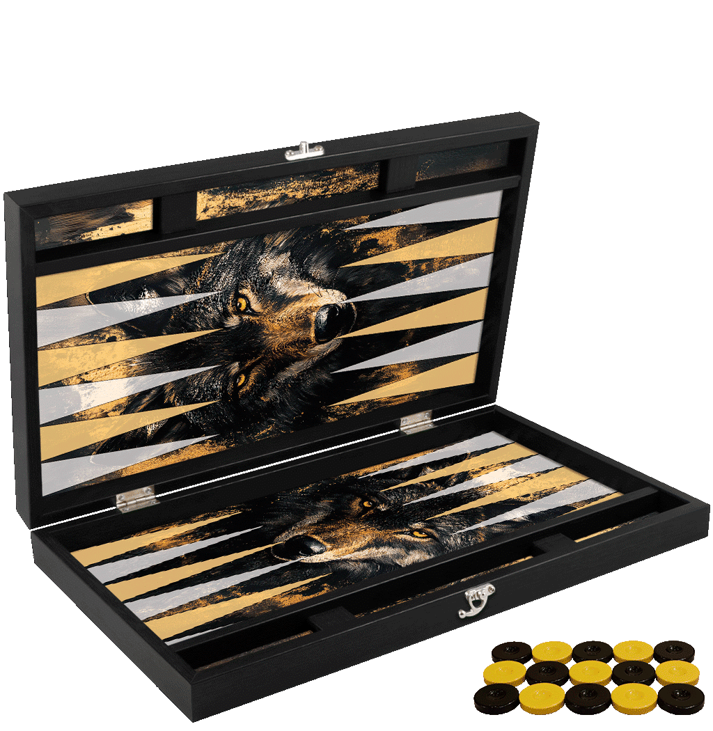 Joc de table din piele ecologica, model WOLF, Z-TOOLS / ZTS5512-9