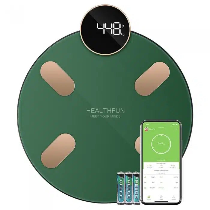 Cântar inteligent Healthfun Bluetooth, 13 indicatori, iOS/Android, verde, Z-TOOLS / ZTS8170