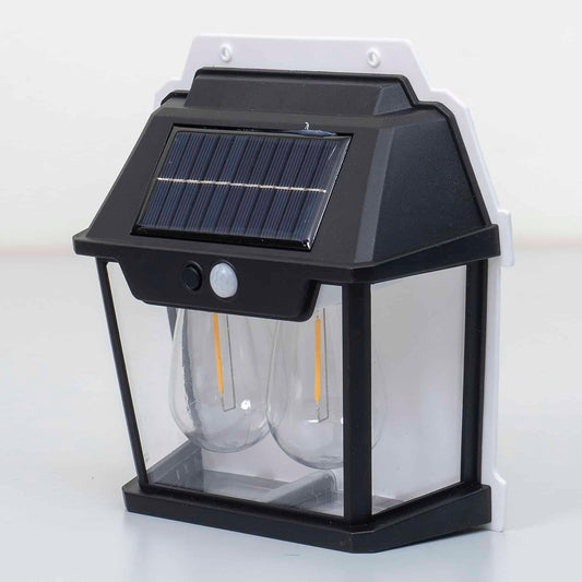 Lampa solara de perete, cu 2 becuri LED, putere 28W, senzor de miscare, 3 moduri de lumina / ZTS 8196 - 221.ro