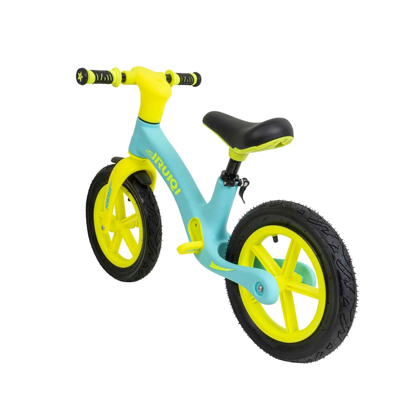 Bicicleta fara pedale pentru copii IRUIQI, roti de cauciuc si scaun reglabil, +3ani, bleu so galben neon Z-TOOLS / ZTS8453 - 221.ro