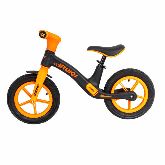 Bicicleta fara pedale pentru copii IRUIQI, roti de cauciuc si scaun reglabil, +3ani, negru si orange Z-TOOLS / ZTS8480 - 221.ro
