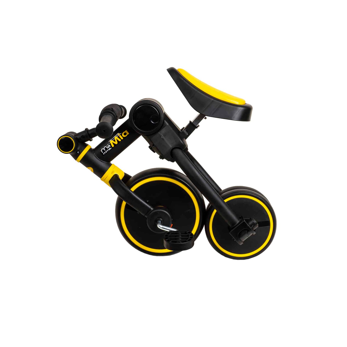 Tricicleta pliabila 2 in 1 pentru copii, reglabila, negru-galben / ZTS8482