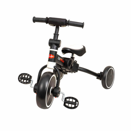 Tricicleta pliabila 2 in 1 pentru copii, reglabila, negru-alb / ZTS8484 - 221.ro