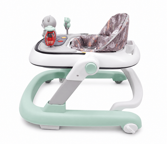 Premergator cu 6 roti silentioase, 6luni+, sezut reglabil, pliere usoara, verde Z-TOOLS / ZTS9127