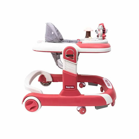 Premergator cu 6 roti silentioase, 6luni+, sezut reglabil, pliere usoara, roz Z-TOOLS / ZTS9130 - 221.ro