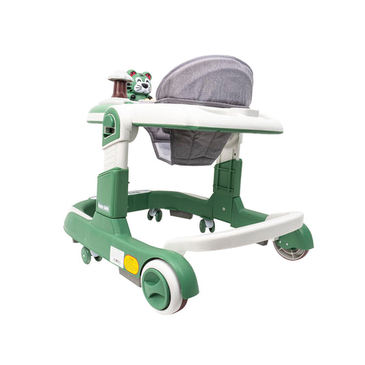 Premergator cu 6 roti silentioase, 6luni+, sezut reglabil, pliere usoara, verde Z-TOOLS / ZTS9131