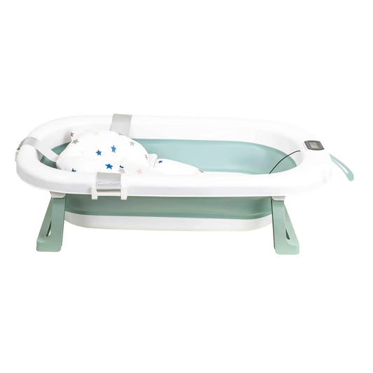 Cadita pliabila pentru bebelusi, cu termostat si pernuta, verde Z-TOOLS / ZTS9154 - 221.ro