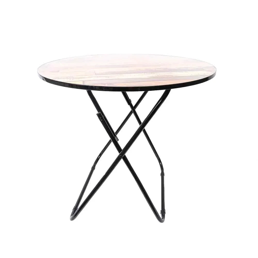 Masă rotundă pliantă, prevăzută cu blat din MDF, dimensiuni 80x80cm, Z-TOOLS / ZTS9173 - 221.ro