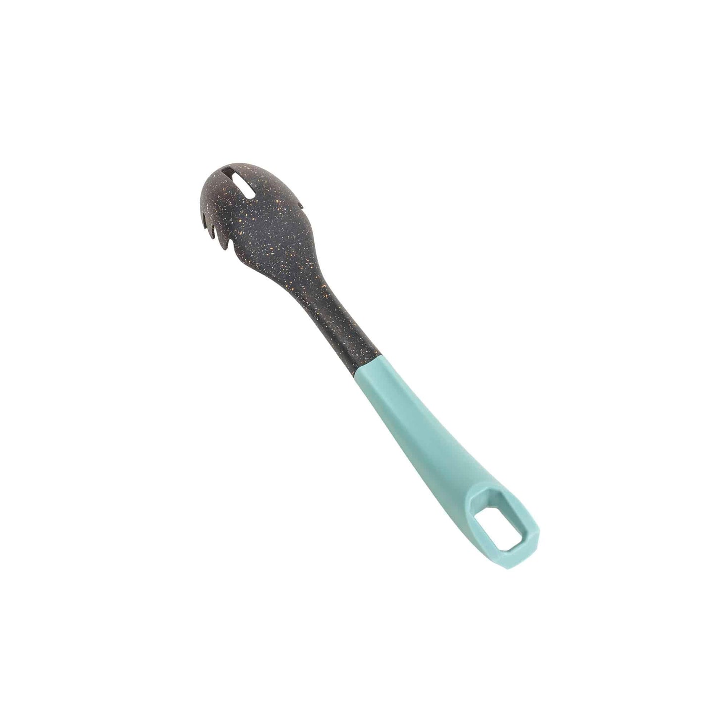 Lingura de salata din plastic, cu maner verde, model FI-06-B, lungime 32cm Z-TOOLS / ZTS9244 - 221.ro