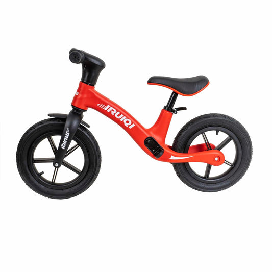 Bicicleta fara pedale pentru copii IRUIQI, roti de cauciuc si scaun reglabil, +3ani, negru si rosu Z-TOOLS / ZTS9454 - 221.ro