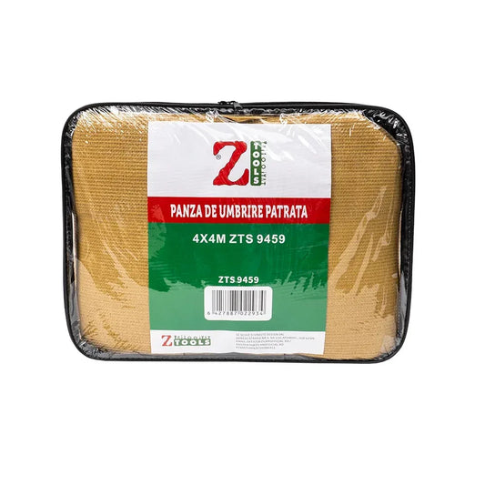 Panza de umbrire patrata, 4x4m, crem, Z-TOOLS / ZTS9459 - 221.ro