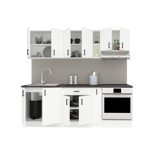 Set Bucatarie haaus Karo V14, Alb, Blat Thermo 28 mm, L 220 cm