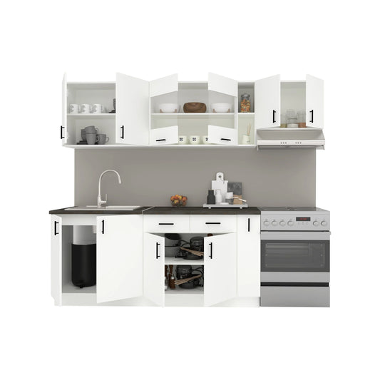 Set Bucatarie haaus Karo V16, Alb, Blat Thermo 28 mm, L 240 cm