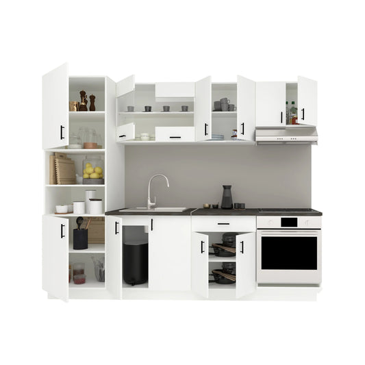 Set Bucatarie haaus Karo V20, Alb, Blat Thermo 28 mm, L 260 cm