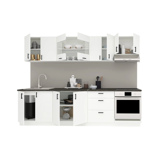 Set Bucatarie haaus Karo V22, Alb, Blat Thermo 28 mm, L 280 cm