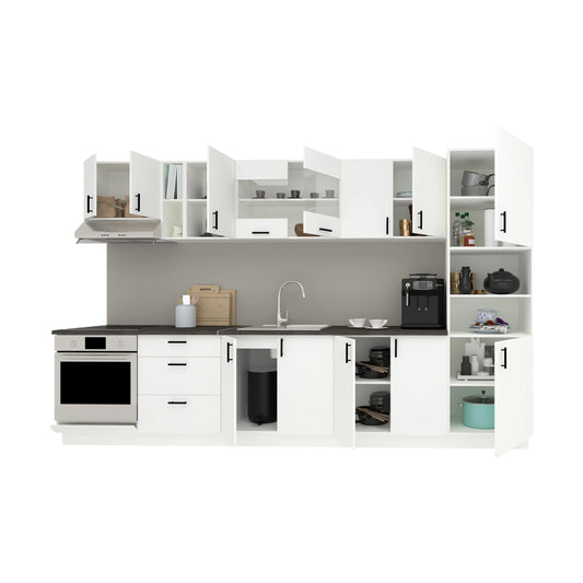 Set Bucatarie haaus Karo V31, Alb, Blat Thermo 28 mm, L 340 cm