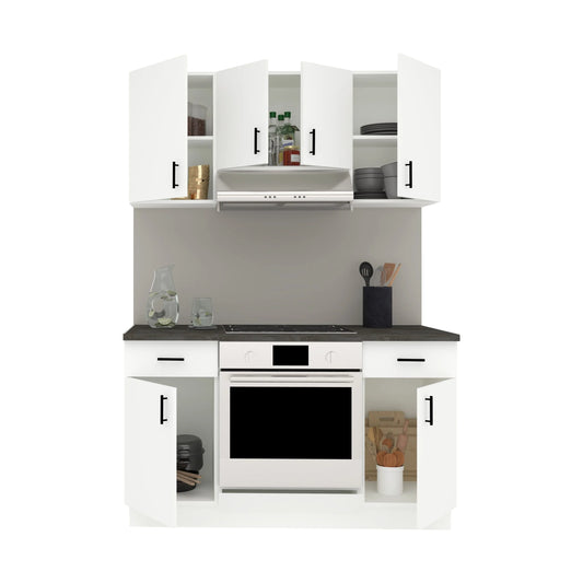 Set Bucatarie haaus Karo V5, Alb, Blat Thermo 28 mm, L 140 cm