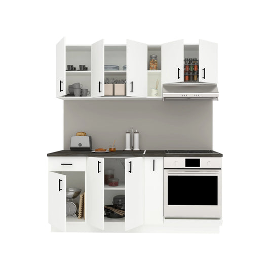 Set Bucatarie haaus Karo V9, Alb, Blat Thermo 28 mm, L 180 cm