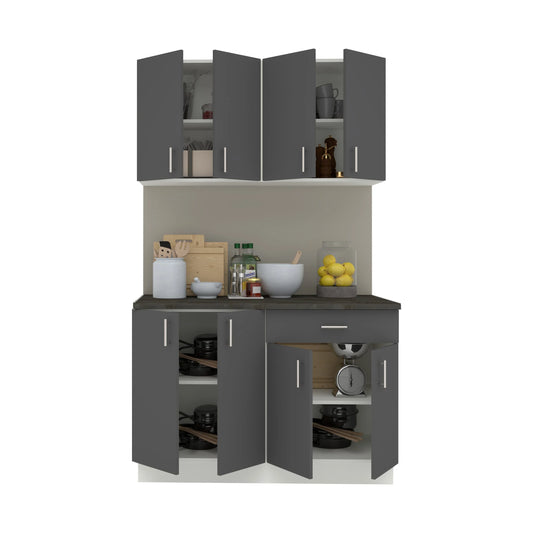 Set Bucatarie haaus Karo V2, Antracit/Alb, Blat Thermo 28 mm, L 120 cm