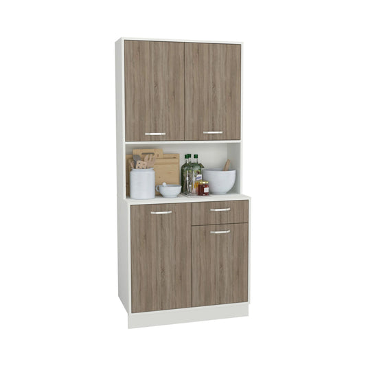 Bufet haaus Oma, Stejar Sonoma Inchis/Alb, L 84 cm
