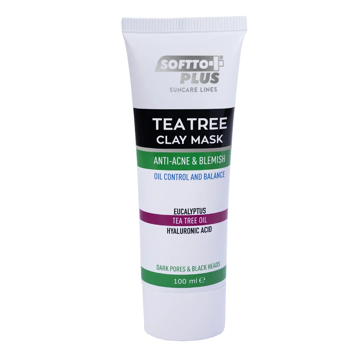 Mască De Argilă Cu Extract De Arbore De Ceai Pentru Acnee Și Coșuri – 100 ml