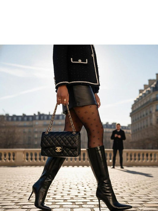 Cizme cu toc Solea, Model 221674, Negru - material imitație de piele Footbed pânză Înălţimea carâmbului 32 cm Înălţimea tocului 10 cm