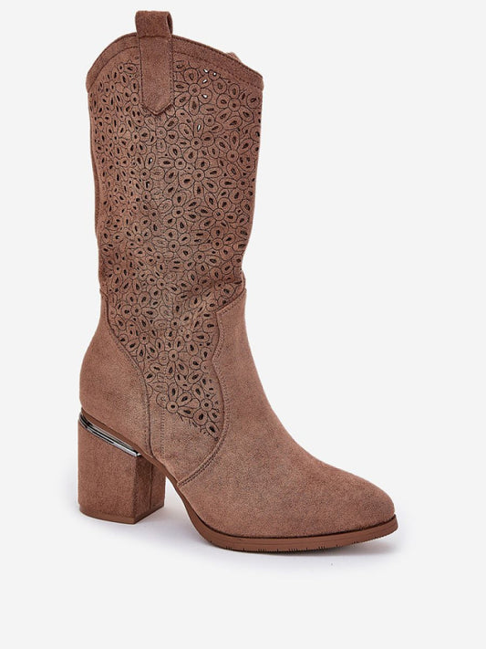 Cizme perforate Step in style, Model 218495, Maro